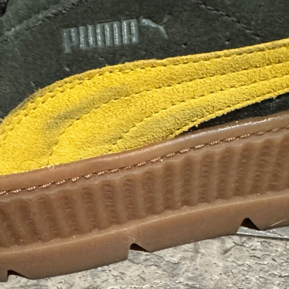 Women's Cleated Creeper Suede Platforms - Lemon, Carmine, Vanilla Ice - Picture 7 of 16